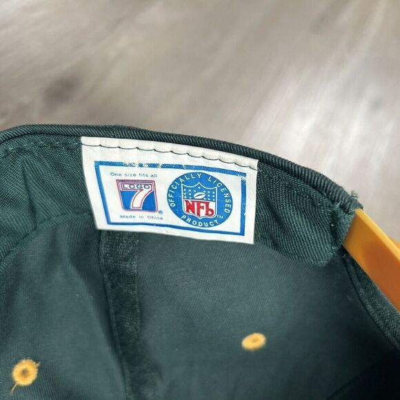 Vintage Green Bay Packers Hat Snapback‎ NFL Football Logo 7 Green Yellow Cap - Picture 4 of 8